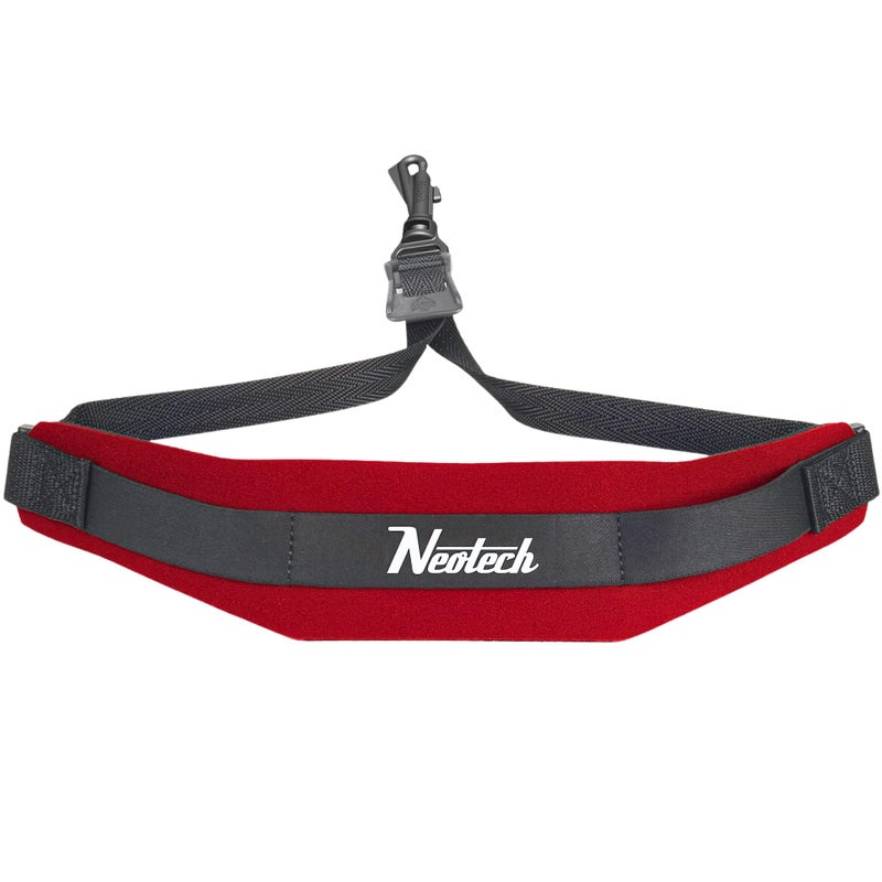 Neo Tech Neotech Saxophone Swivel Hook Neck Strap Soft Sax Padded for Alto Tenor Baritone Soprano â€“ (Regular, Red) - Made in USA - Image 1